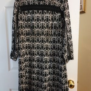 Alfani black/white printed dress
